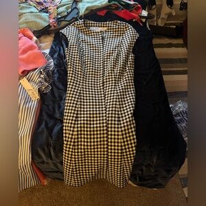 Preston and York Black and White Checkered Women's dress